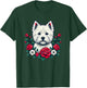 Roses Flowers West Highland White Terrier Westie T-Shirt - T-Shirt | Forest