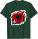 Leistungsstarke patriotische albanische Flagge Albanien Fan T-Shirt - T-Shirt | Forest