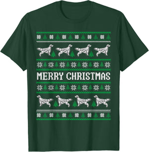Ugly Sweater English Setter Dog Christmas Dog Lover Xmas Men Women Kids T-Shirt - T-Shirt | Forest