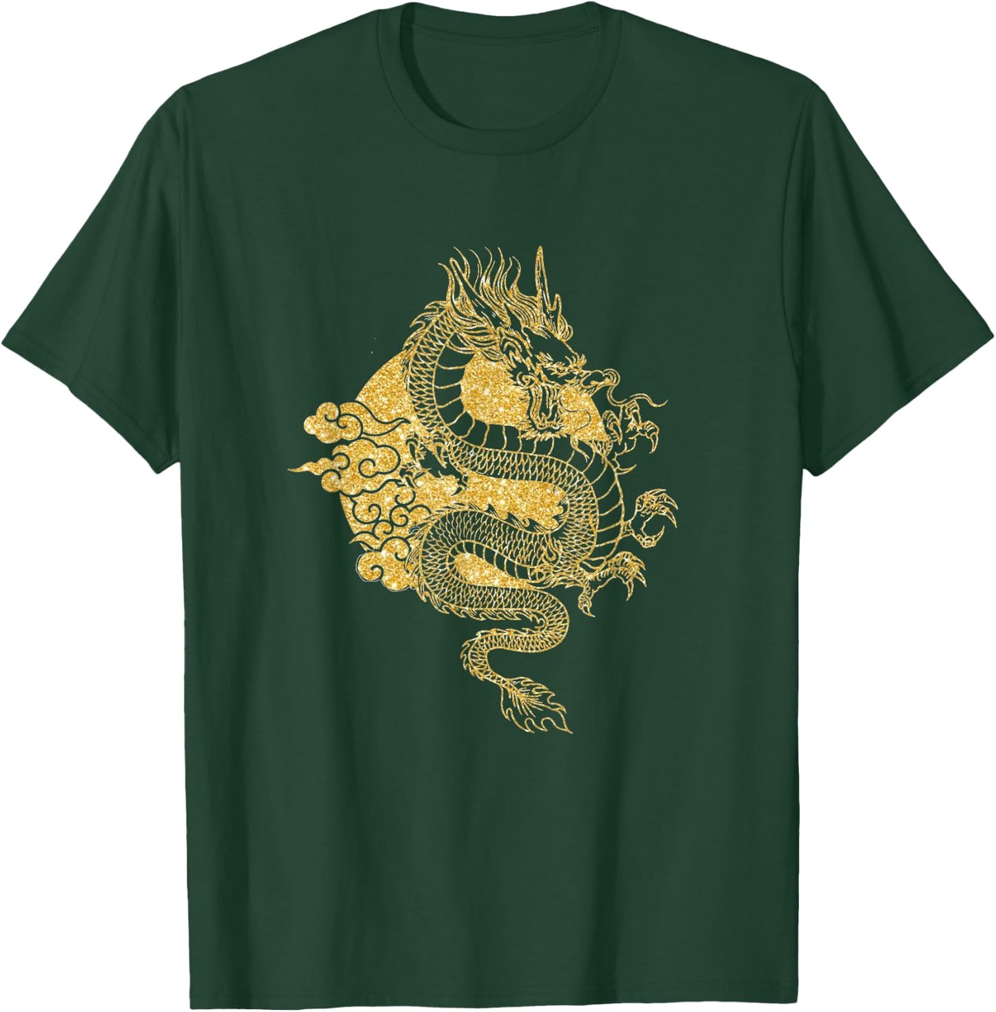 Chinesischer goldener Drache T-Shirt - T-Shirt | Forest