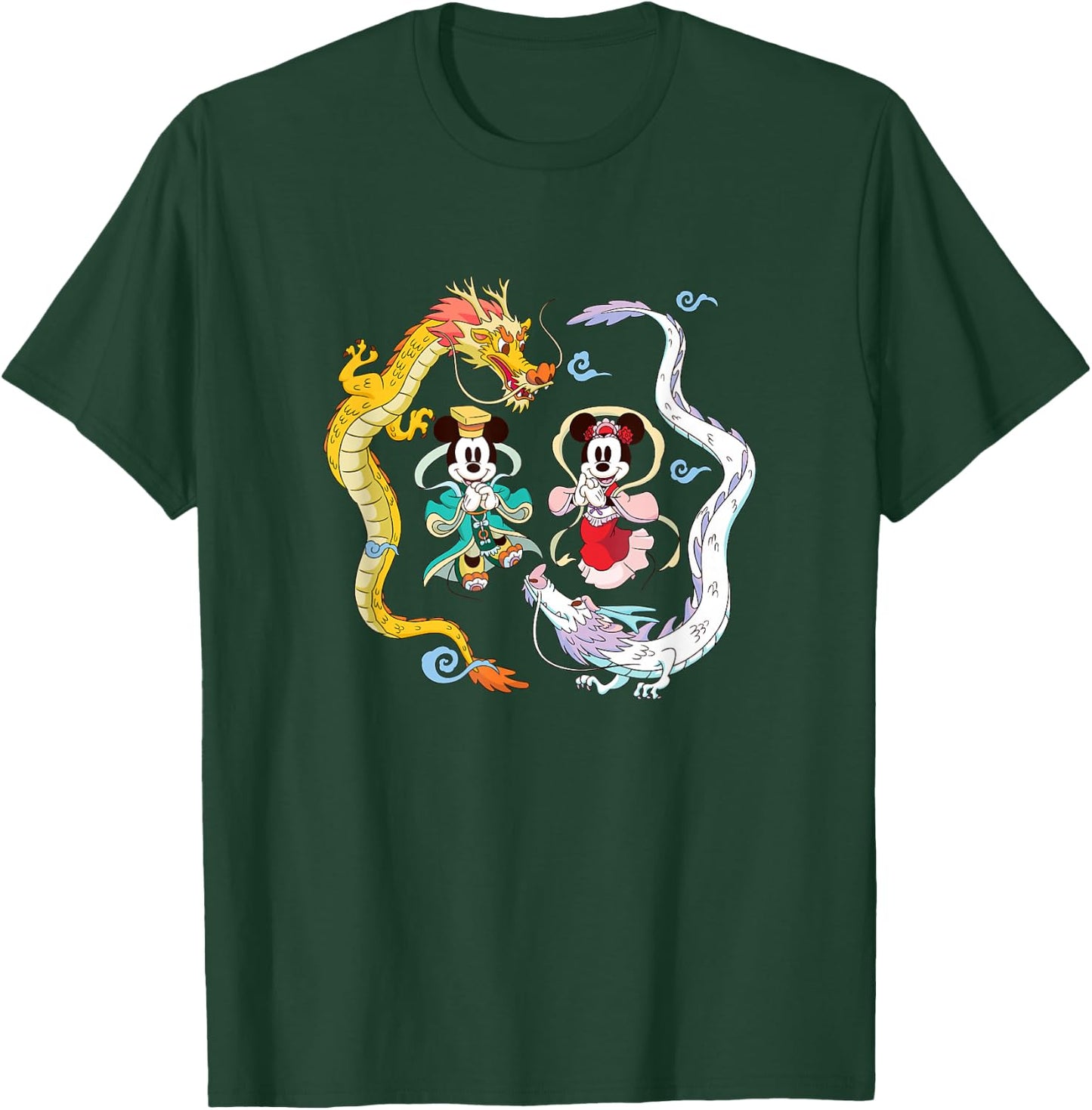 Disney Mickey and Friends Chinese New Years Mickey & Minnie T-Shirt - T-Shirt | Forest