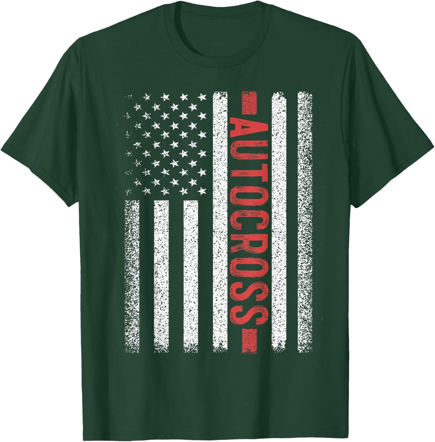 Autocross American Flag 4th of July Solo Auto-x T-Shirt - T-Shirt | Forest