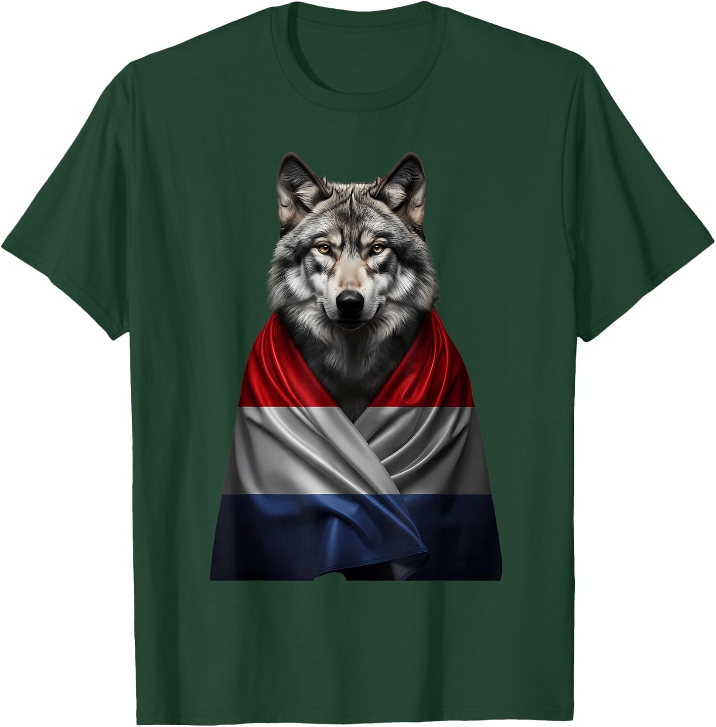 Netherlands Flag Wolf Dutch Roots Nederland T-Shirt - T-Shirt | Forest