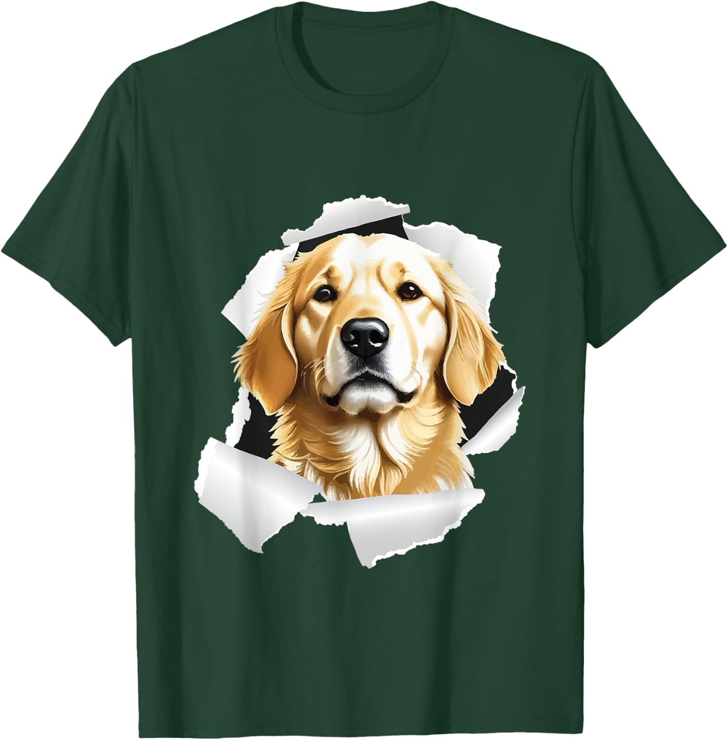 Sneaking Golden Retriever - Dog Owner Puppy Canine Lover T-Shirt - T-Shirt | Forest