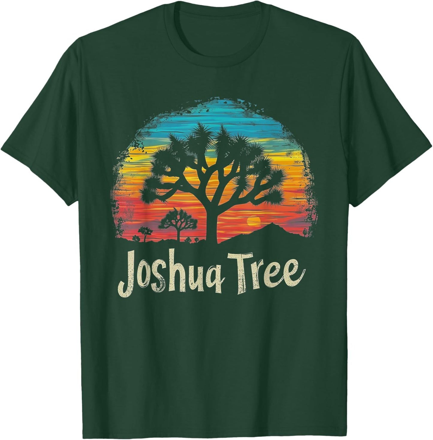 Joshua Tree - US National Park Vintage Men Women Kids Retro T-Shirt - T-Shirt | Forest