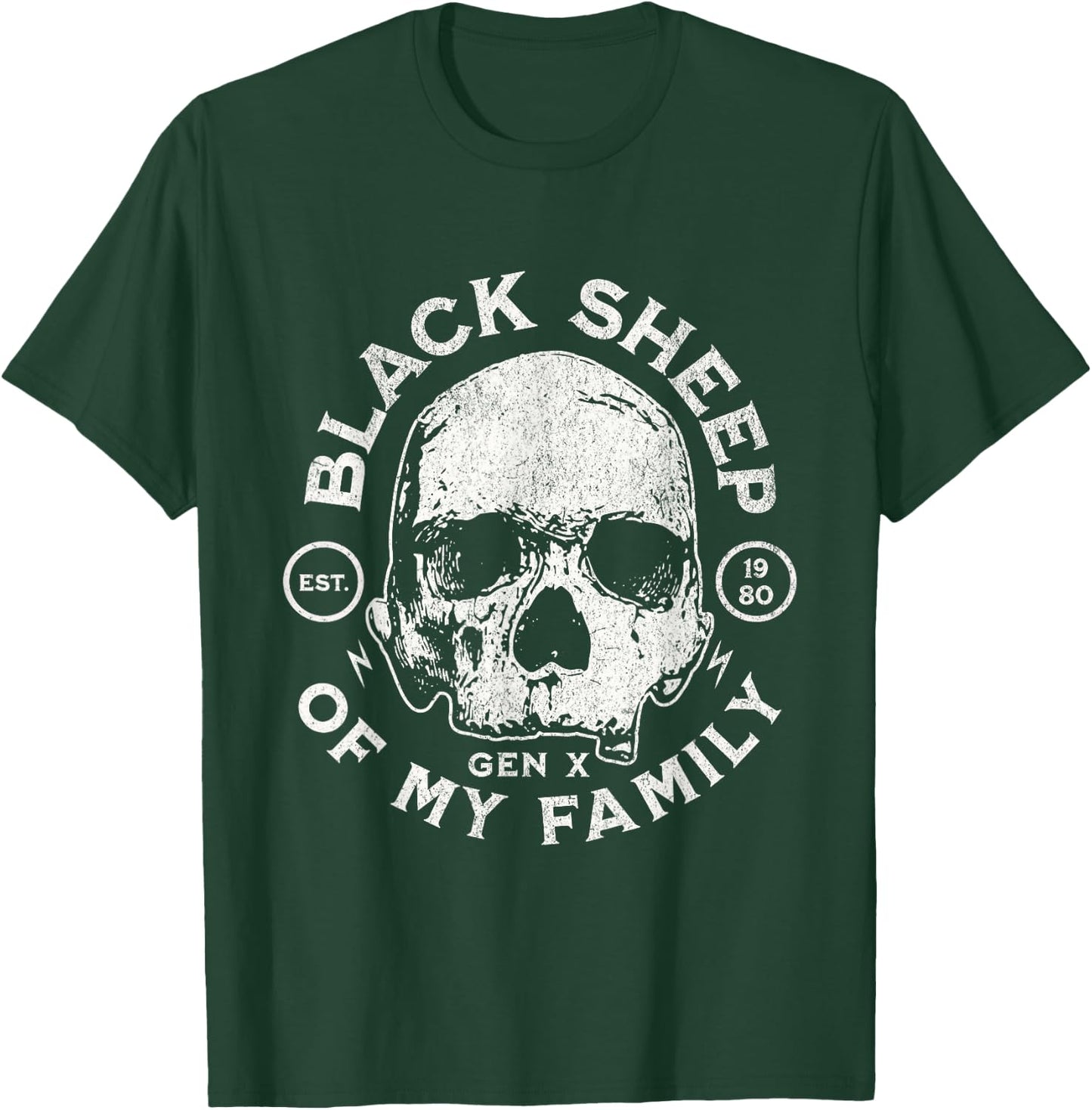 Vintage Generation X - Est 1980 Black Sheep Of My Family T-Shirt - T-Shirt | Forest