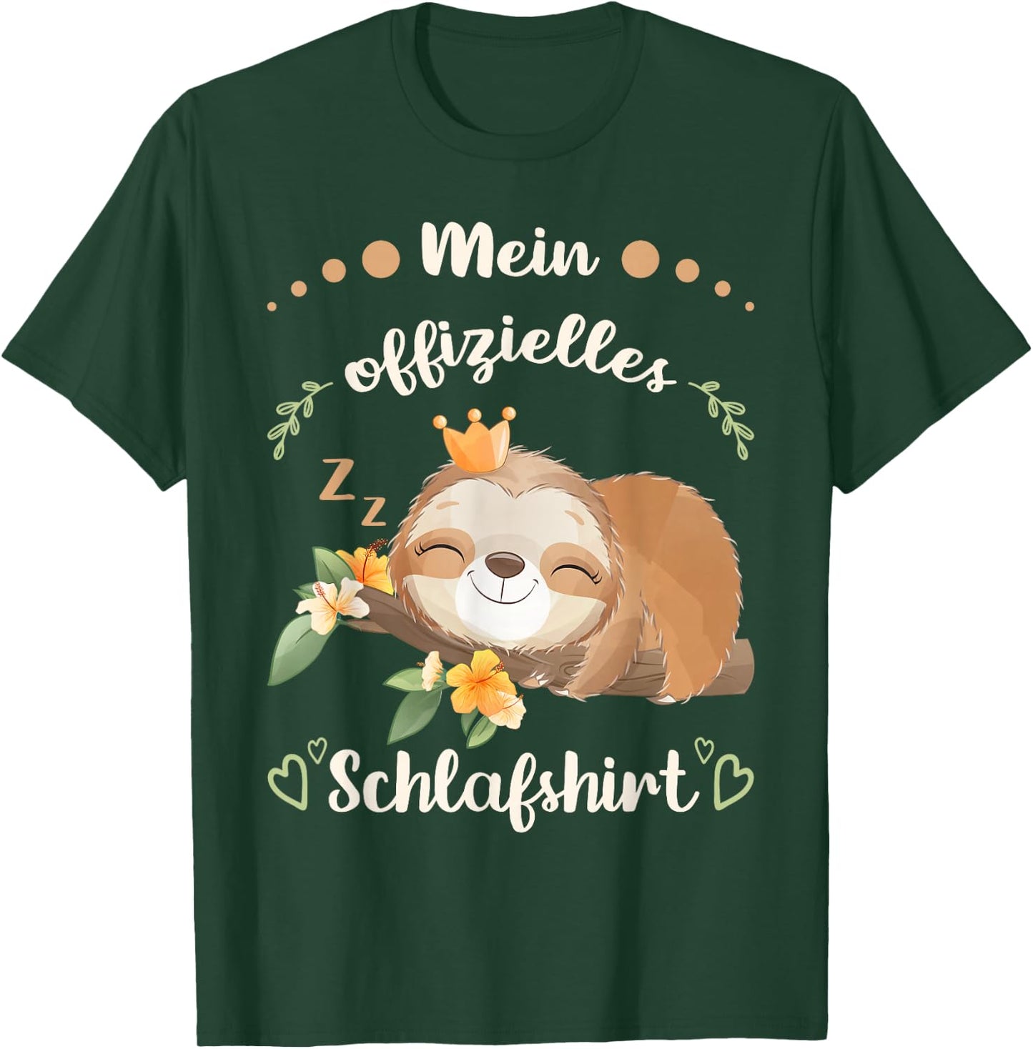 My Official Sleep Shirt Women's Sloth Pyjama Shirt , black T-Shirt - T-Shirt | Forest