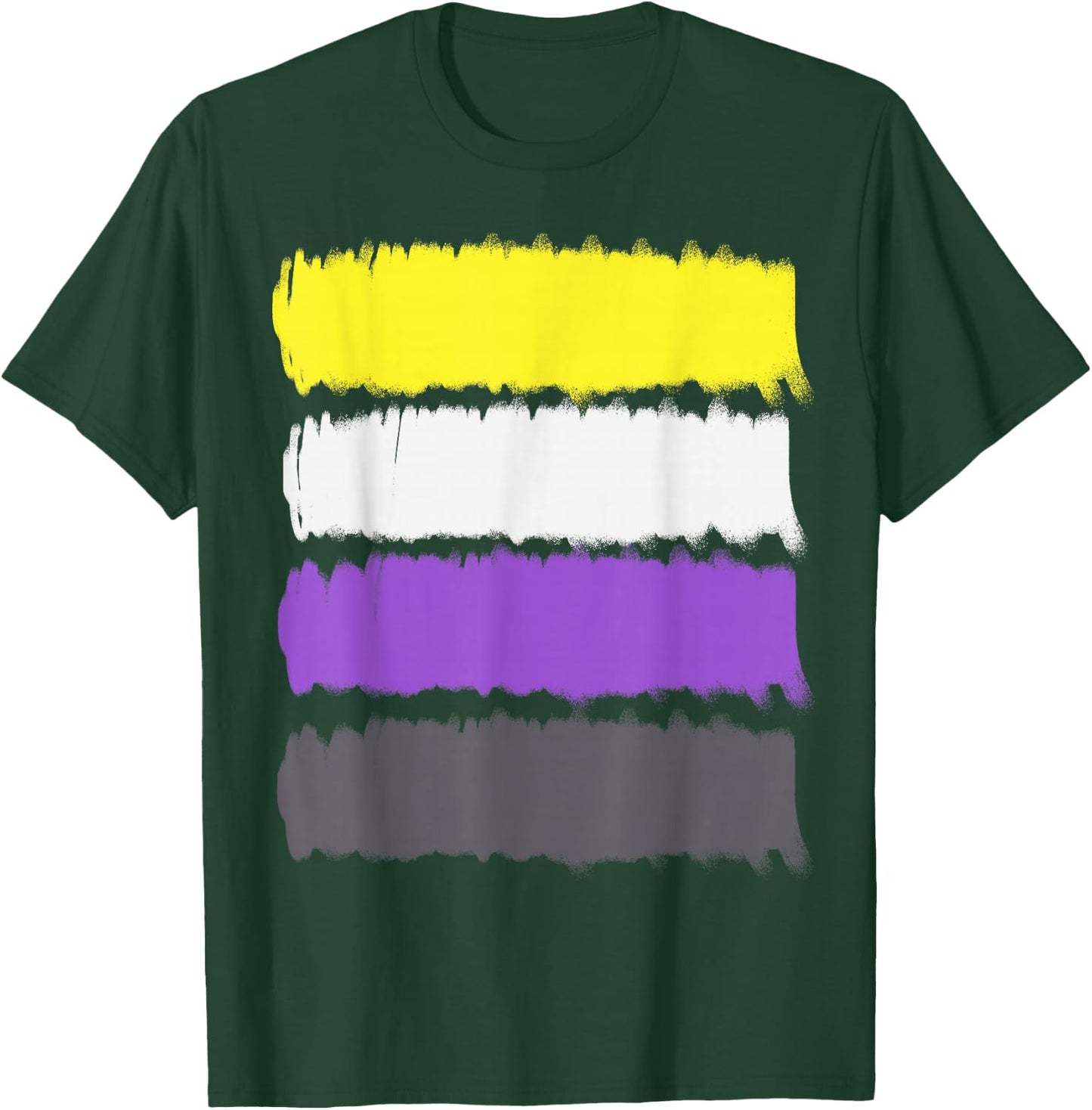 Nonbinary Genderqueer Flagge - LGBTQ Stolz Enby Transgender T-Shirt - T-Shirt | Forest