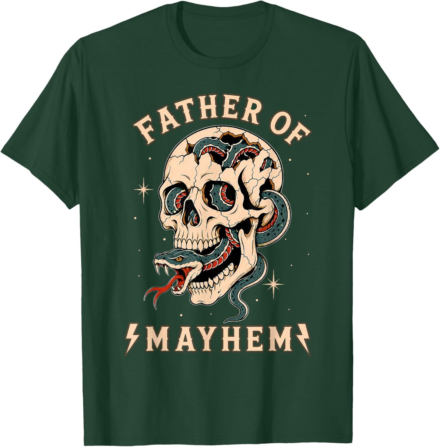 Father of Mayhem Men Dad Funny Father's Day Men Dad Gifts T-Shirt - T-Shirt | Forest