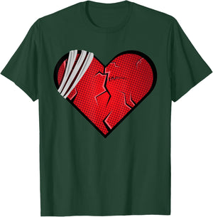 Broken Heart Love Sad Heartbreak Up Valentine's Day T-Shirt - T-Shirt | Forest