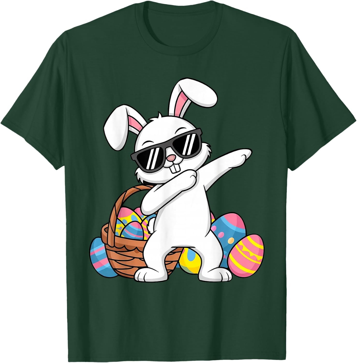 Bunny Easter Boys Girls Kids Toddler Rabbit Easter Egg Hunt T-Shirt - T-Shirt | Forest