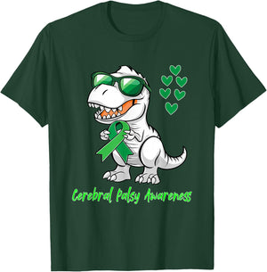 T-rex Dinosaur Cerebral Palsy Awareness Day Dino Toddlers T-Shirt - T-Shirt | Forest