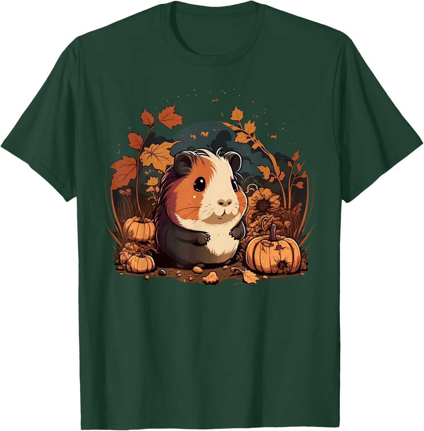 Pumpkin Guinea Pig costume on Guinea Pig Halloween T-Shirt - T-Shirt | Forest
