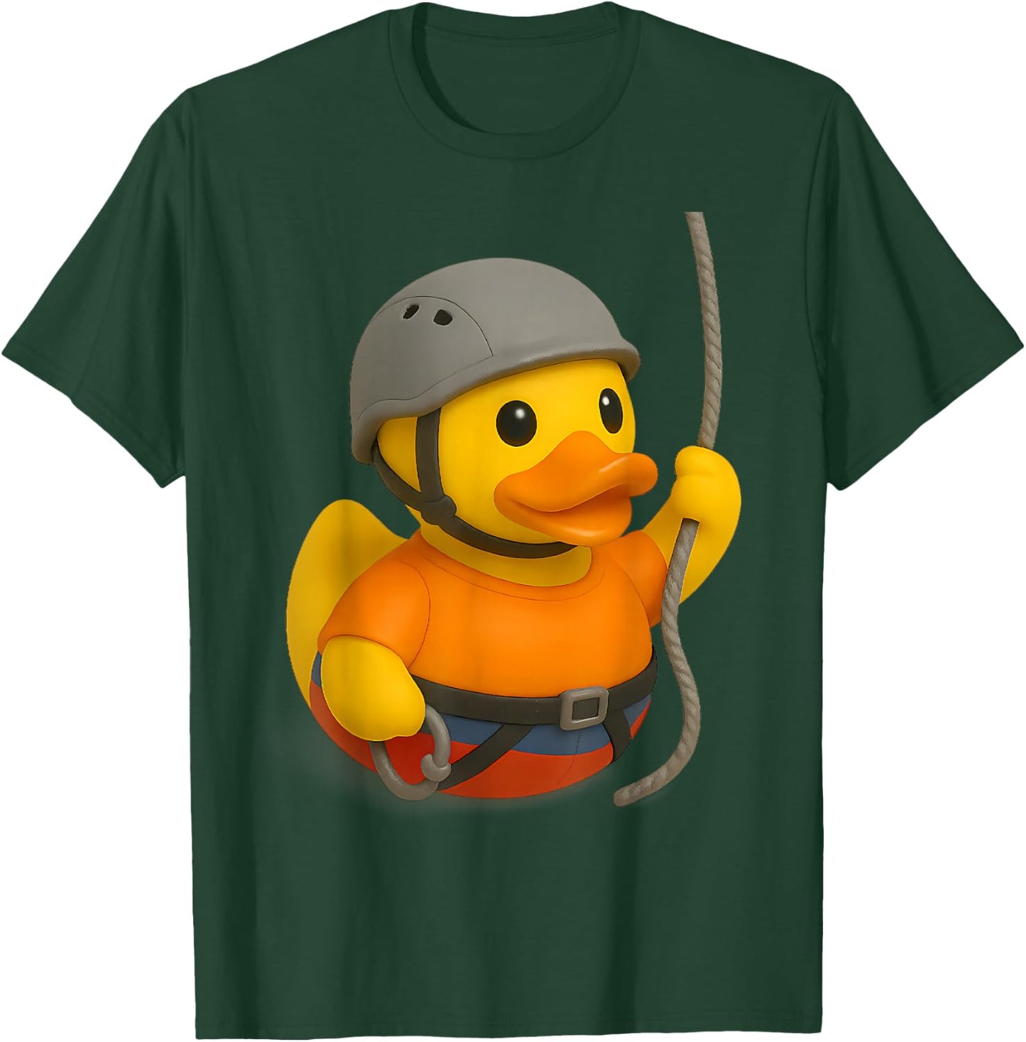 Rock Climbing Rubber Duck Climber Ducky Duckie T-Shirt - T-Shirt | Forest