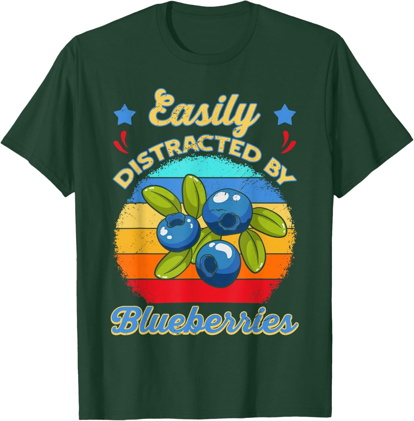 Vintage Blueberries Fruitivore Accessory Fruits Antioxidants T-Shirt - T-Shirt | Forest