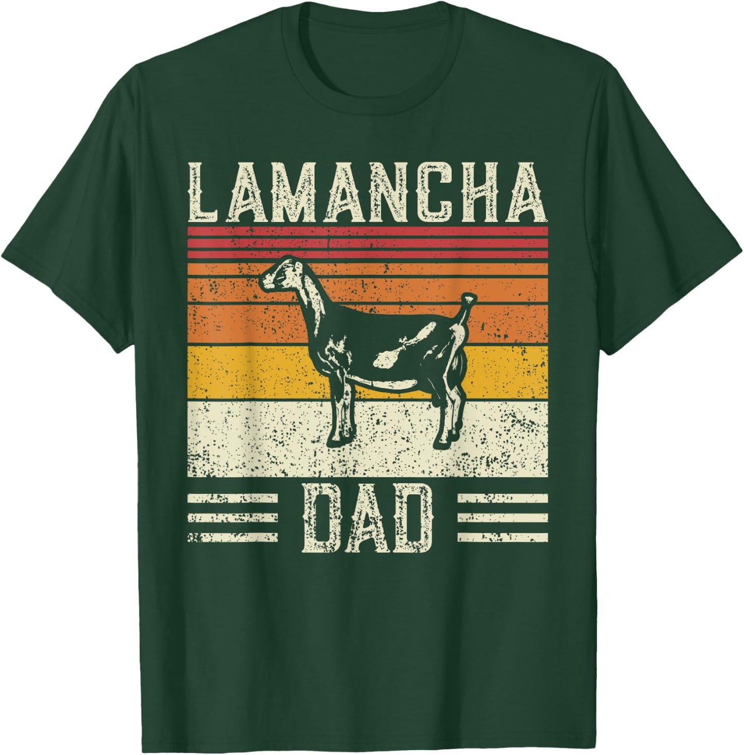 Best Goat Dad Men - Vintage LaMancha T-Shirt - T-Shirt | Forest