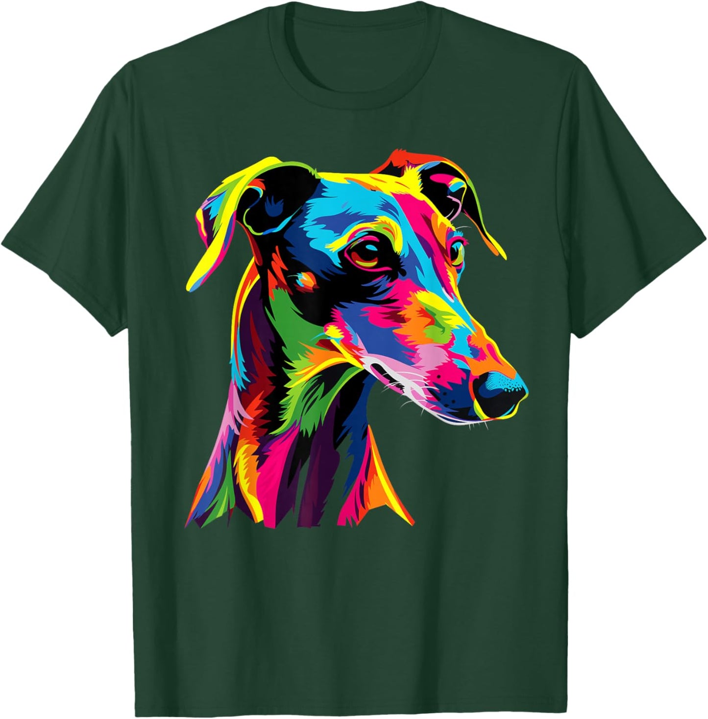 Windhund Hunde Bunte Farben Pop Art Greyhound Windhunde T-Shirt - T-Shirt | Forest