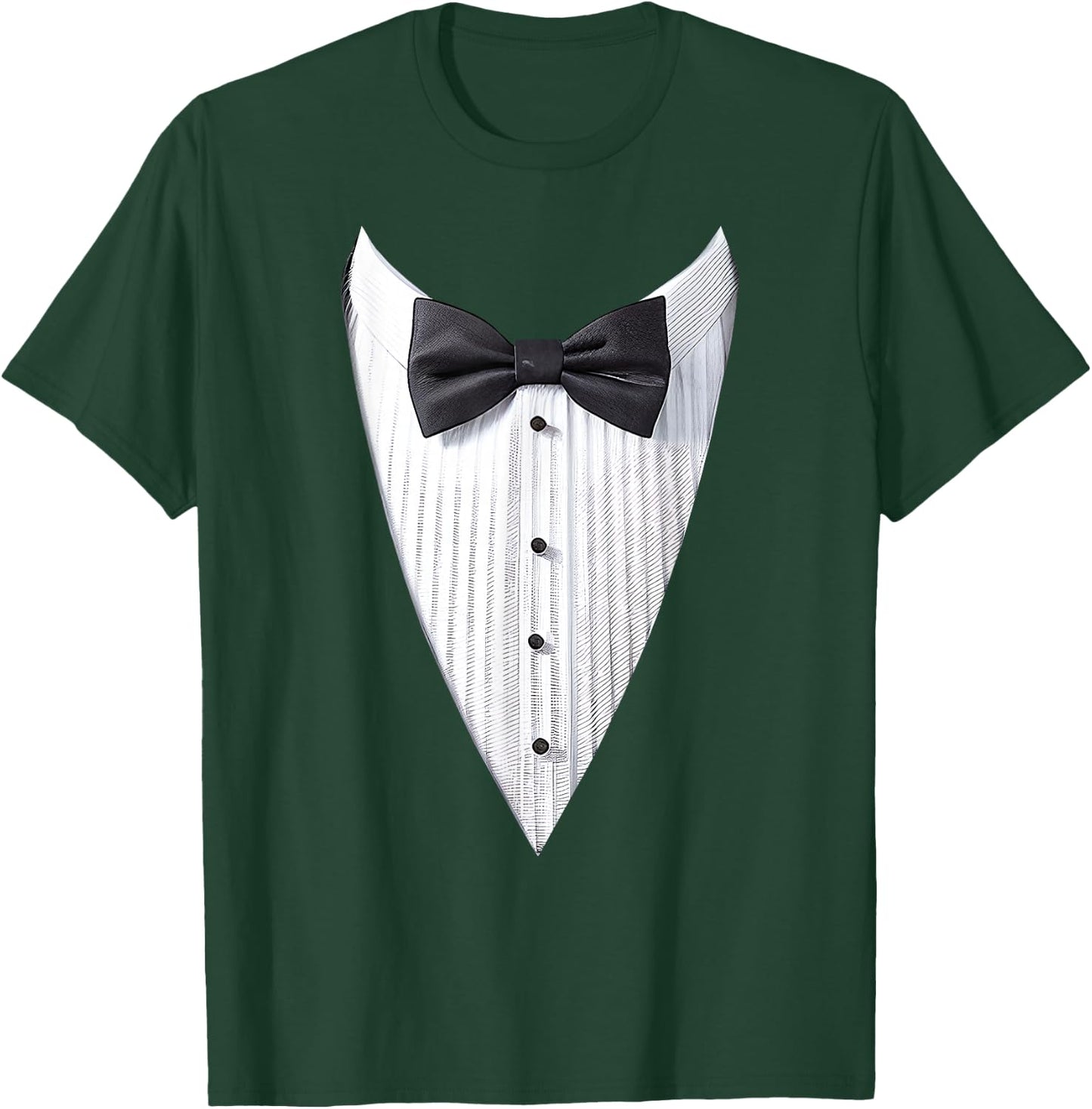 Tuxedo, Costume, Frac, Bowtie, Vest, Fake Tuxedo , Black, S T-Shirt - T-Shirt | Forest