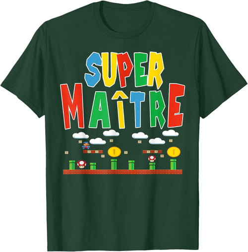 Merci Master Gift Teacher Humour Super Master , Black, S