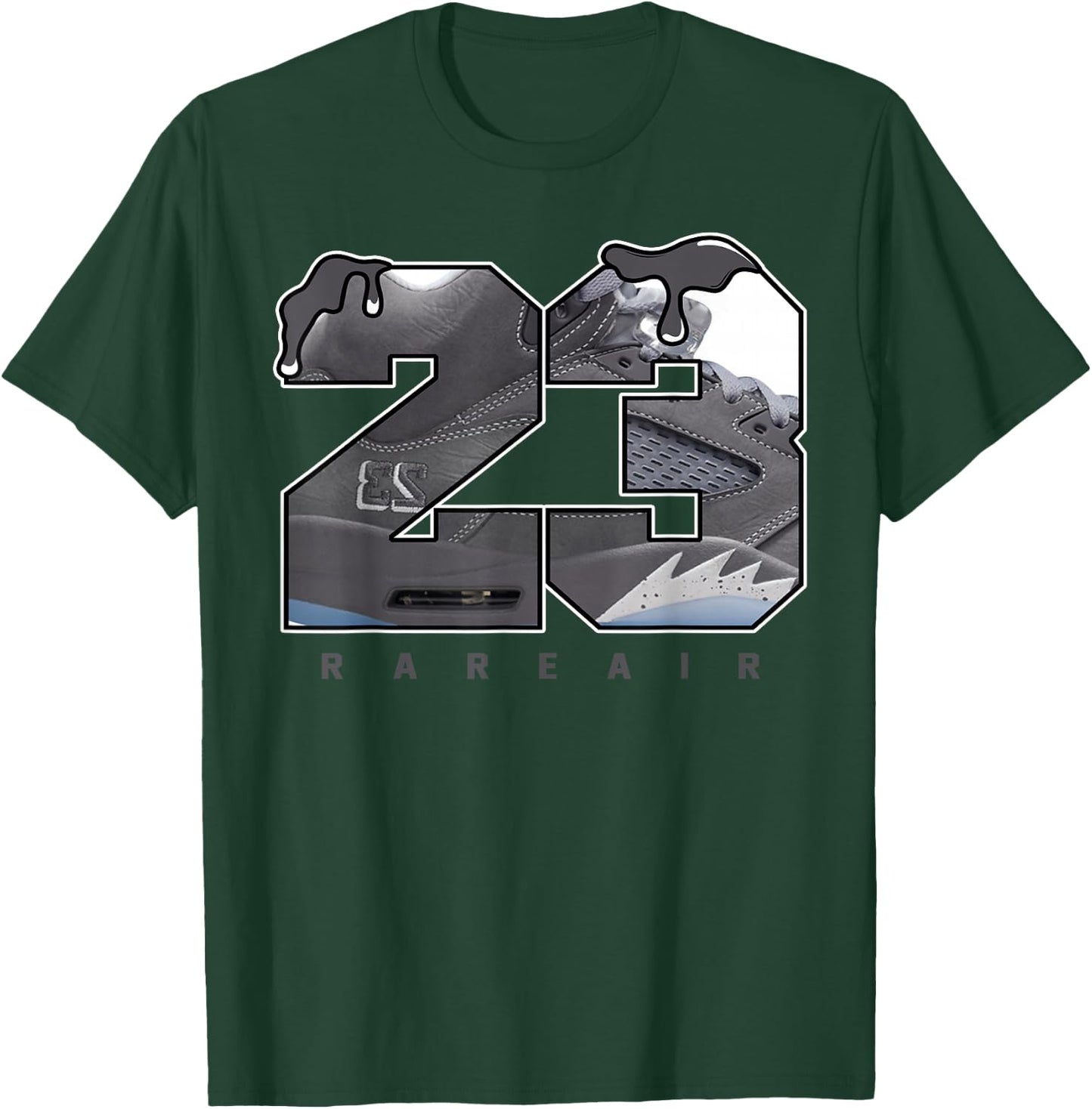 Wolf Grey 5s Matching Outfits Number 23 Drip T-Shirt - T-Shirt | Forest