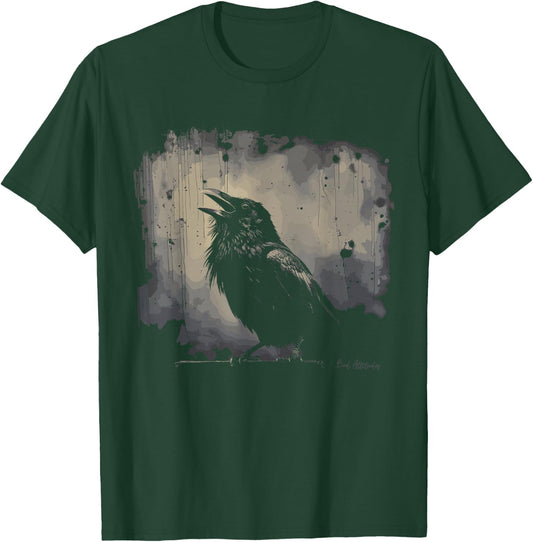 Dark Art Goth Raven Soft Grunge Aesthetic Gothic Raven Crow , black T-Shirt - T-Shirt | Forest