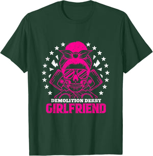 Skull Demolition Derby Girlfriend Girl T-Shirt - T-Shirt | Forest