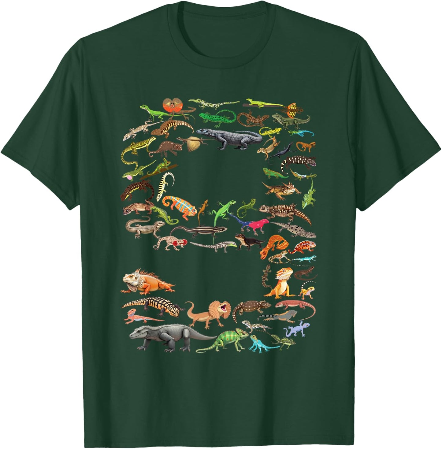 9 Years Old 9th Birthday Lizards Reptiles Figures Number T-Shirt - T-Shirt | Forest