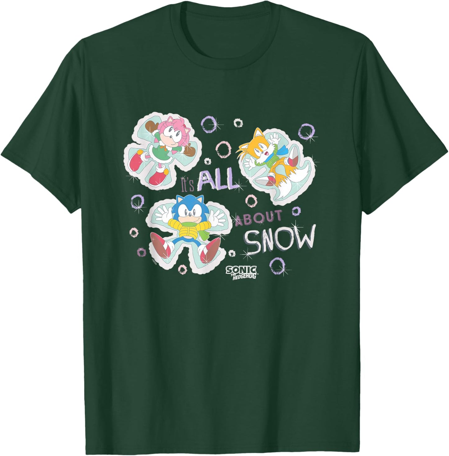 Sonic The Hedgehog Christmas It's All About Snow Vintage T-Shirt - T-Shirt | Forest