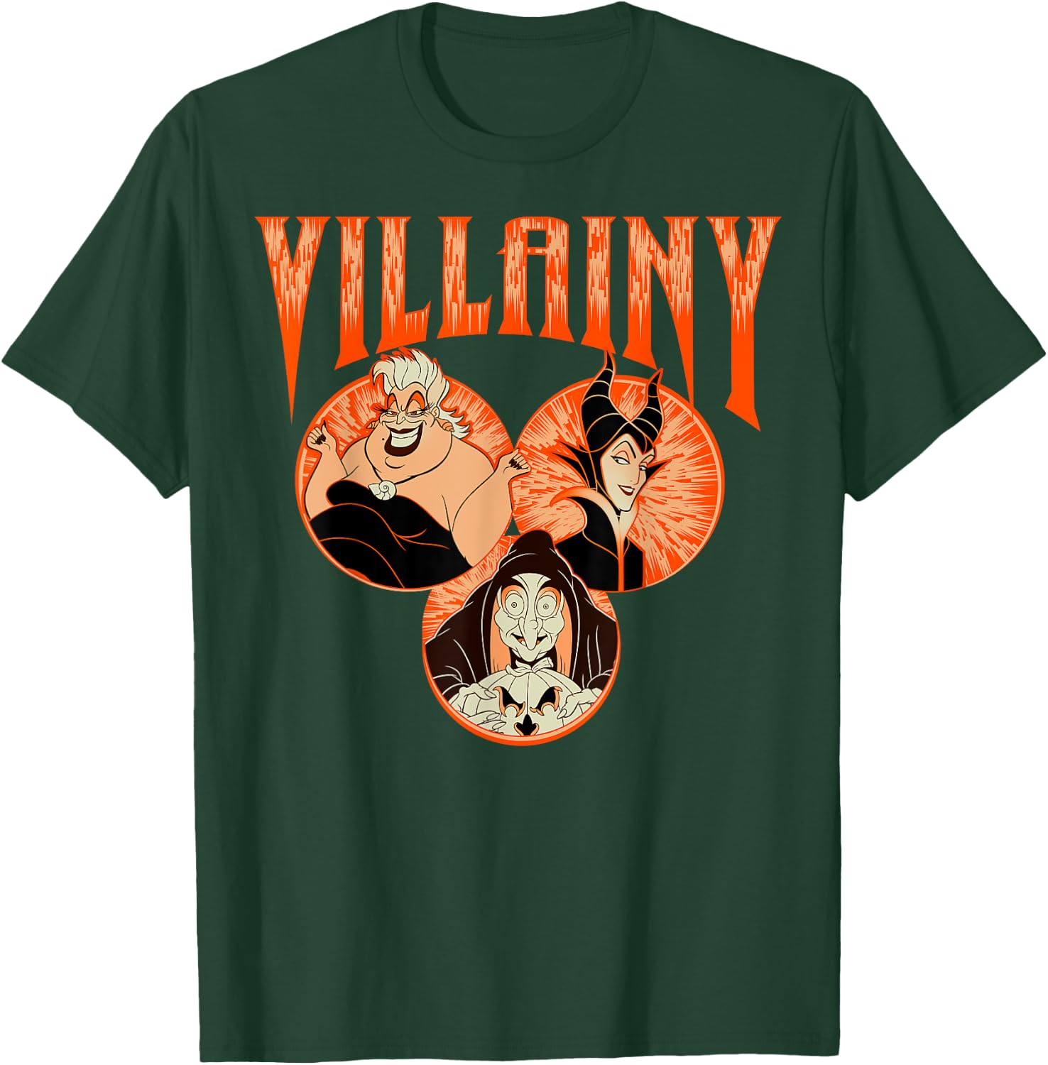 Disney Villains Ursula Evil Queen Villainy , Black, S T-Shirt - T-Shirt | Forest