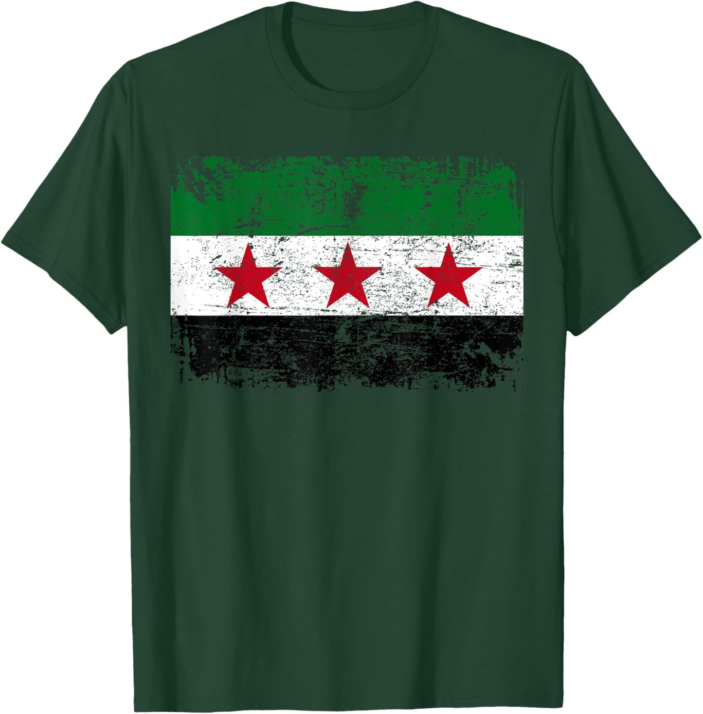 SYRIA Flag Vintage | Men Women Kids | SYRIA T-Shirt - T-Shirt | Forest