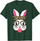 Cute Bunny With Leopard Bandana Heart Glasses Easter Day T-Shirt - T-Shirt | Forest