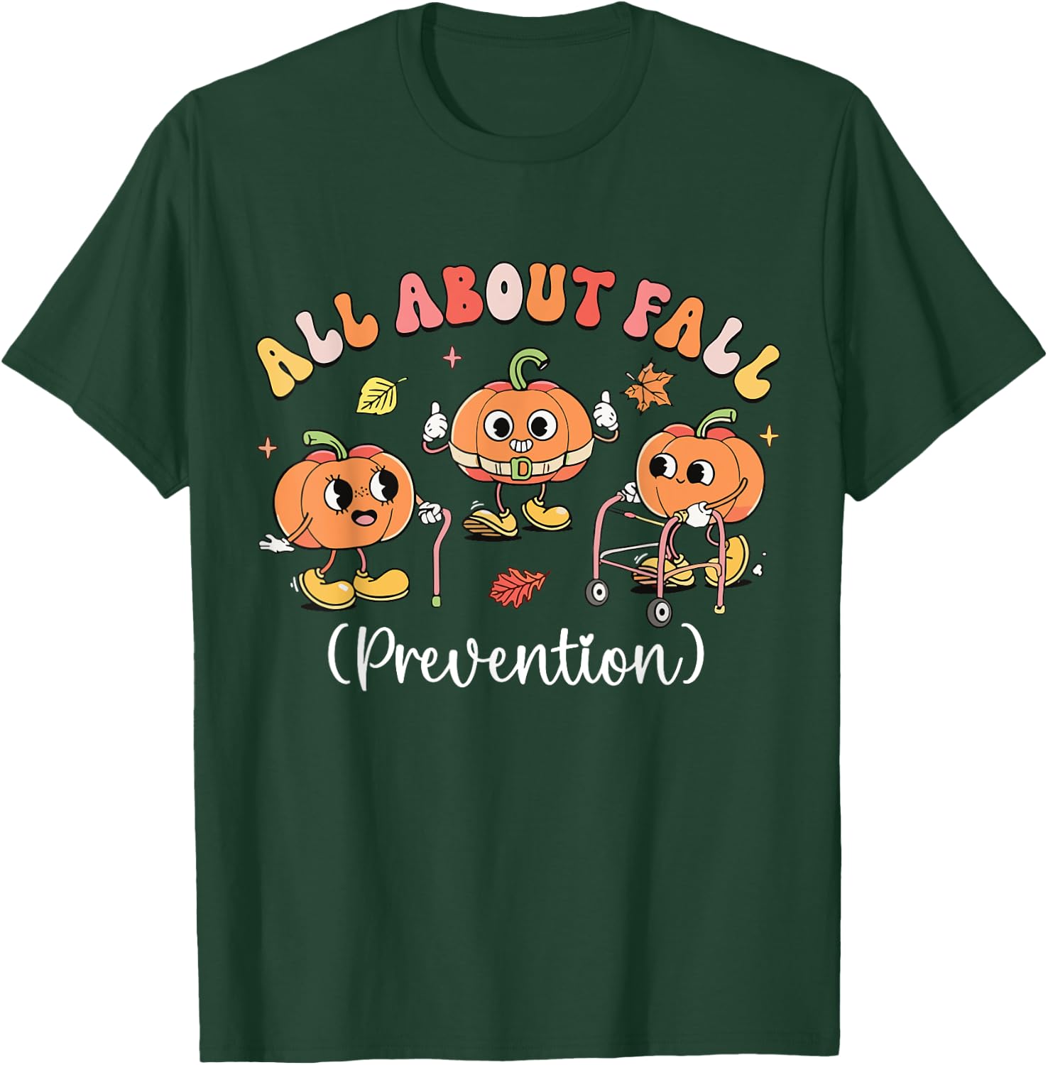 Pumpkin all about fall Prevention Halloween T-Shirt - T-Shirt | Forest
