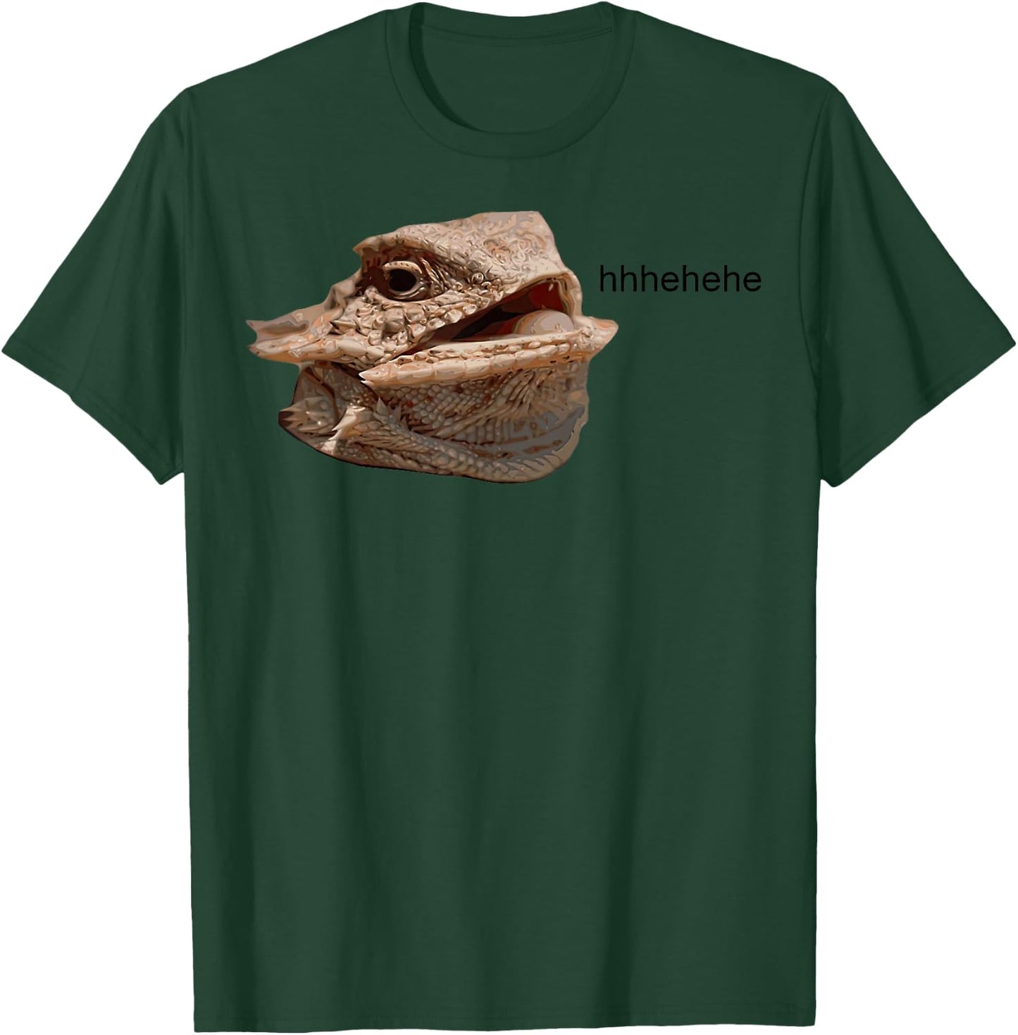 Laughing Iguana HeHe Lizard T-Shirt - T-Shirt | Forest