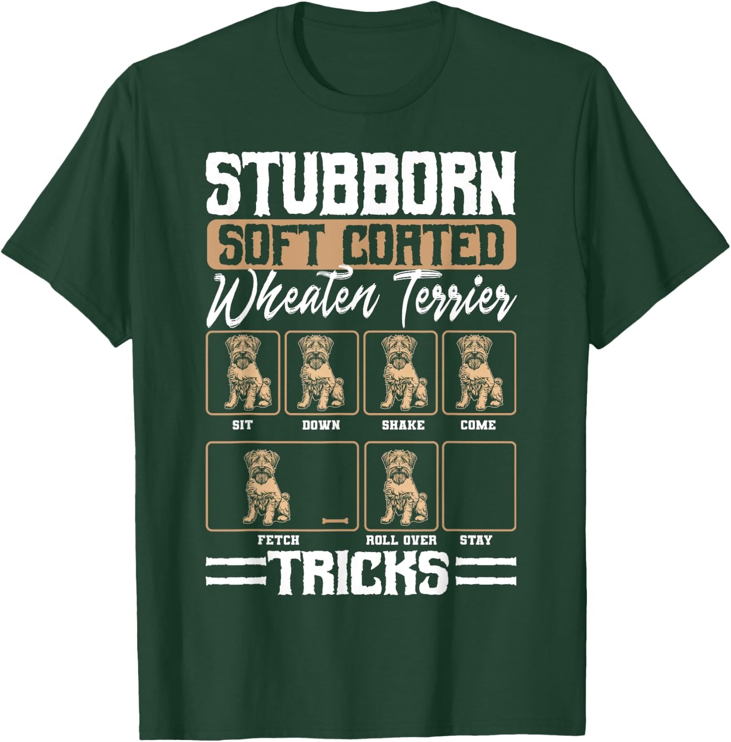 Soft Coated Wheaten Terrier Dog Tricks Whatie Fur Parent Men Women T-Shirt - T-Shirt | Forest
