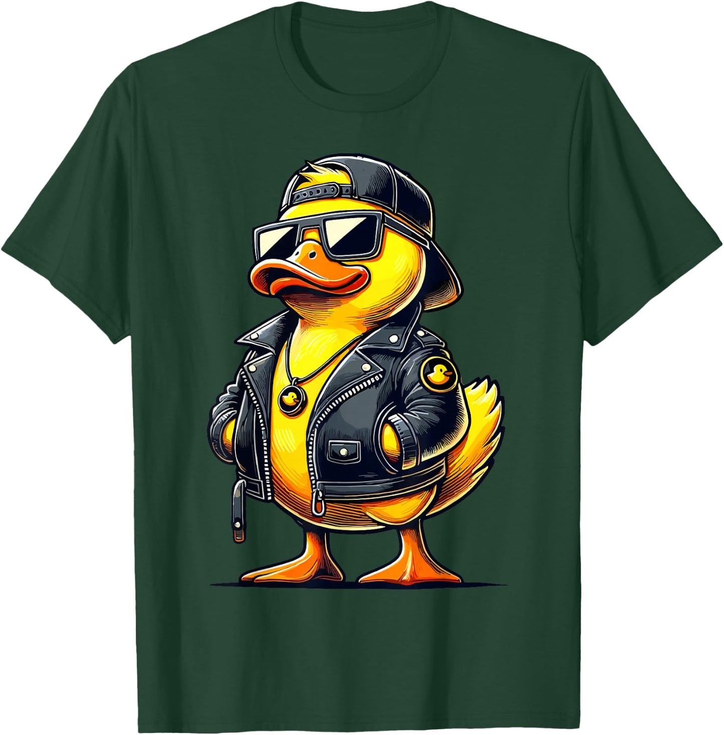 Cool Duck with Sunglasses Rubber Duck T-Shirt - T-Shirt | Forest