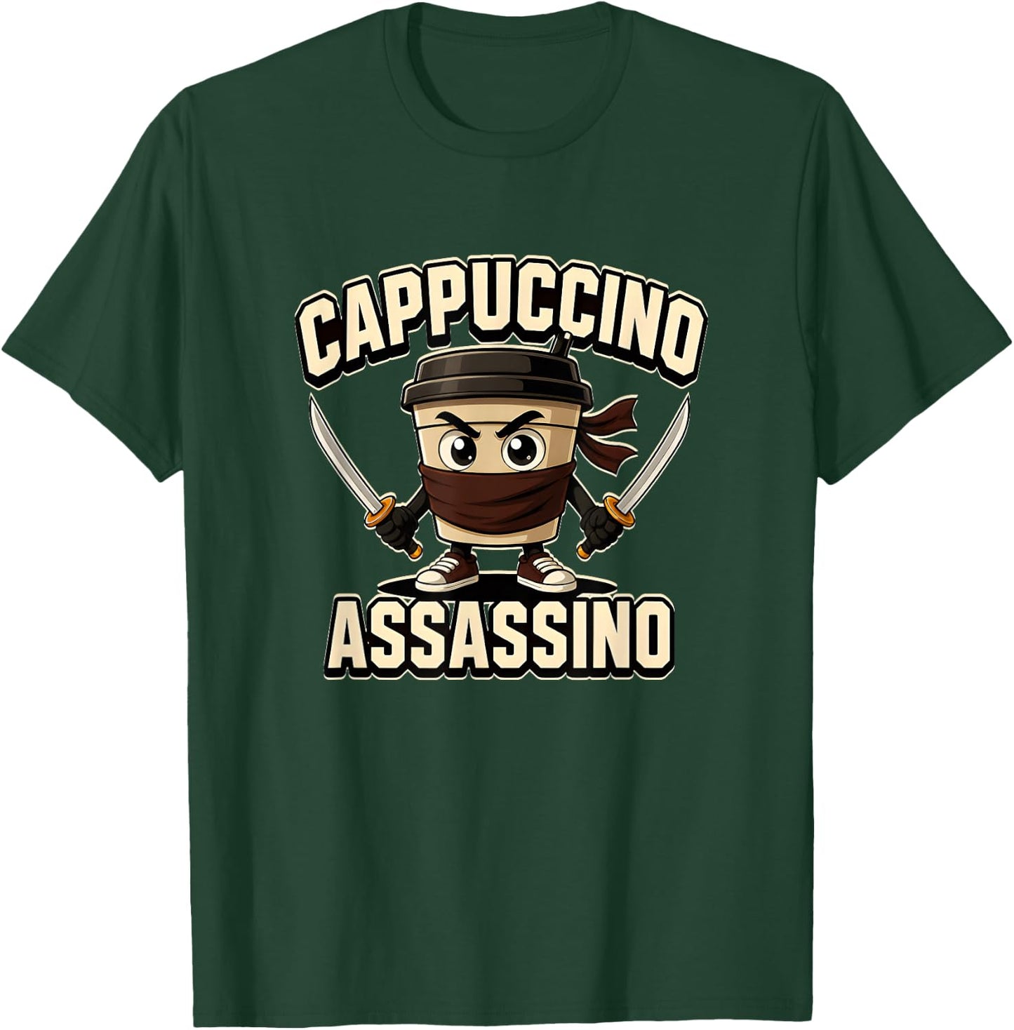 Cappuccino Assassino Italian Brain Rot Brainrot Shirt Meme T-Shirt - T-Shirt | Forest