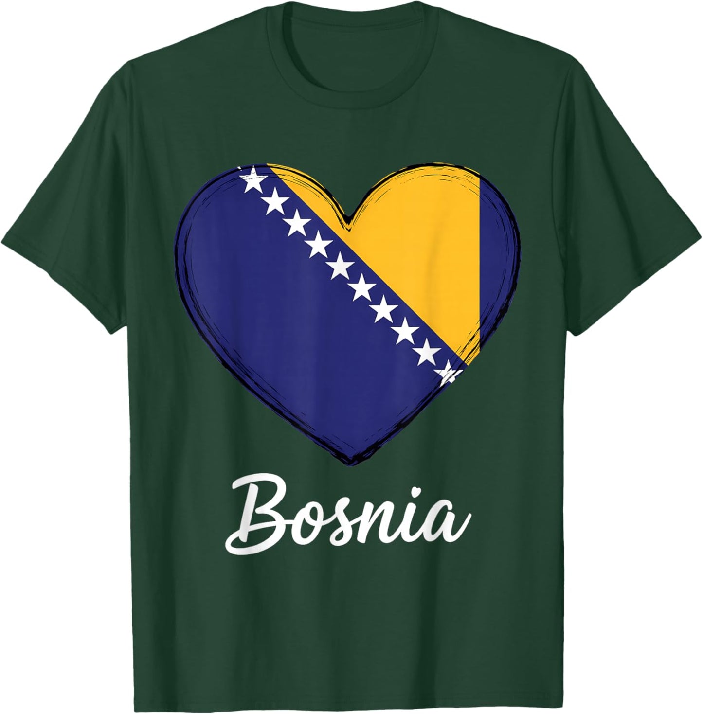 Bosnien und Herzegowina Flagge Bosnische Wurzeln T-Shirt - T-Shirt | Forest
