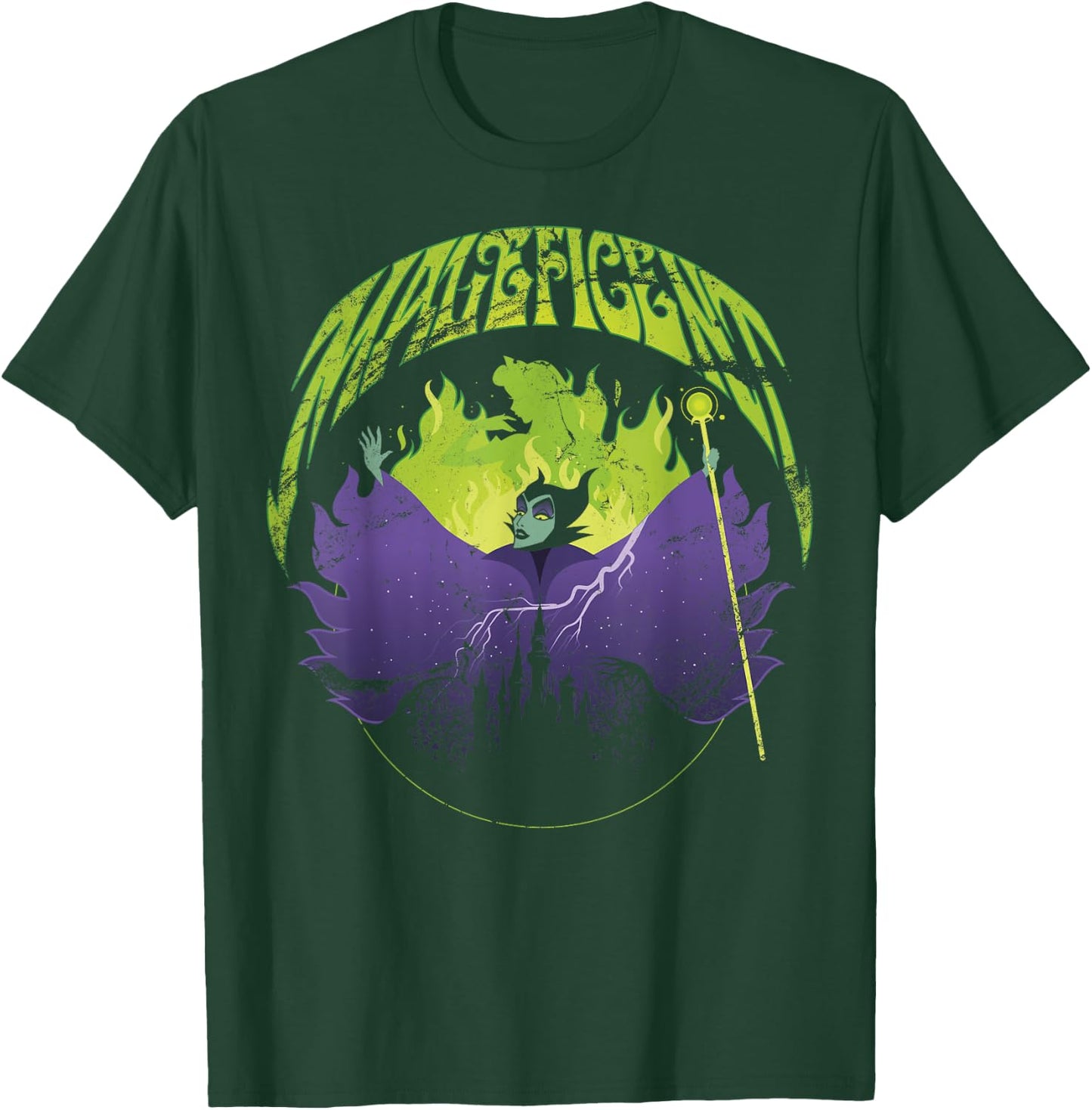 Disney Sleeping Beauty Maleficent Collage Portrait T-Shirt - T-Shirt | Forest