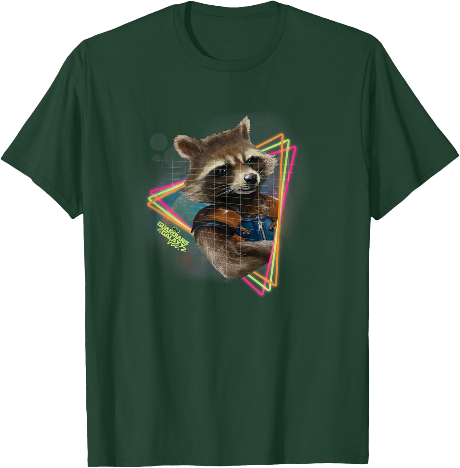 Guardians Of The Galaxy Vol.2 Neon Rocket , black T-Shirt - T-Shirt | Forest