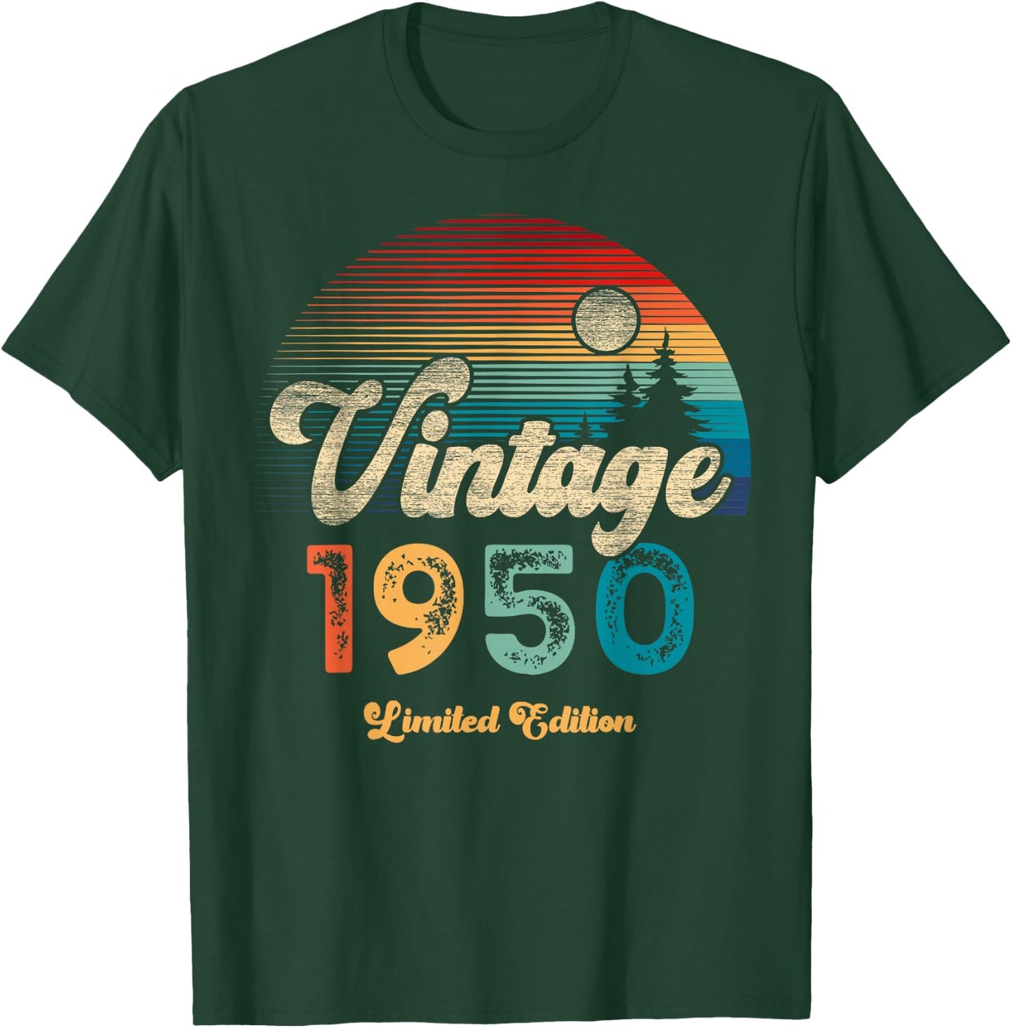 Vintage 1950 Limited Edition Sunset 75th Anniversary T-Shirt - T-Shirt | Forest