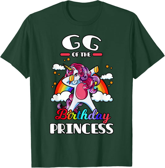 GG Of The Birthday Princess Unicorn Rainbow Bday Party T-Shirt - T-Shirt | Forest