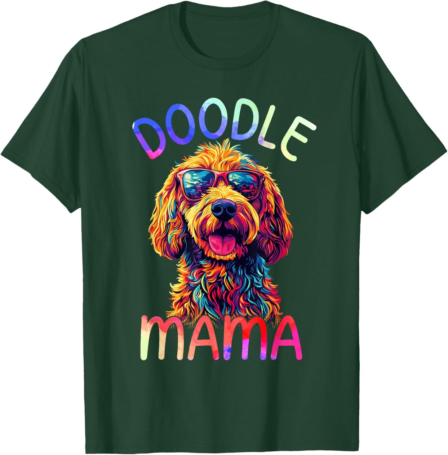 Goldendoodle Mom Mama Colorful Pop Art Goldendoodle T-Shirt - T-Shirt | Forest