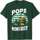 Pops Mows Best Lawn Care Pops Humor T-Shirt - T-Shirt | Forest