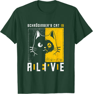 Schrödingers Katze Katzenzustand Quantenmechanik Physiker T-Shirt - T-Shirt | Forest
