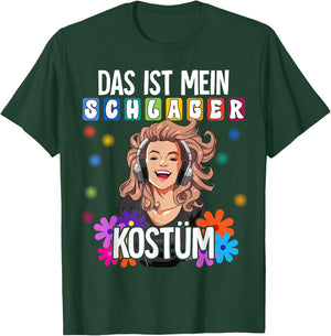Das Ist Mein Schlager Costume Schlager , black T-Shirt - T-Shirt | Forest