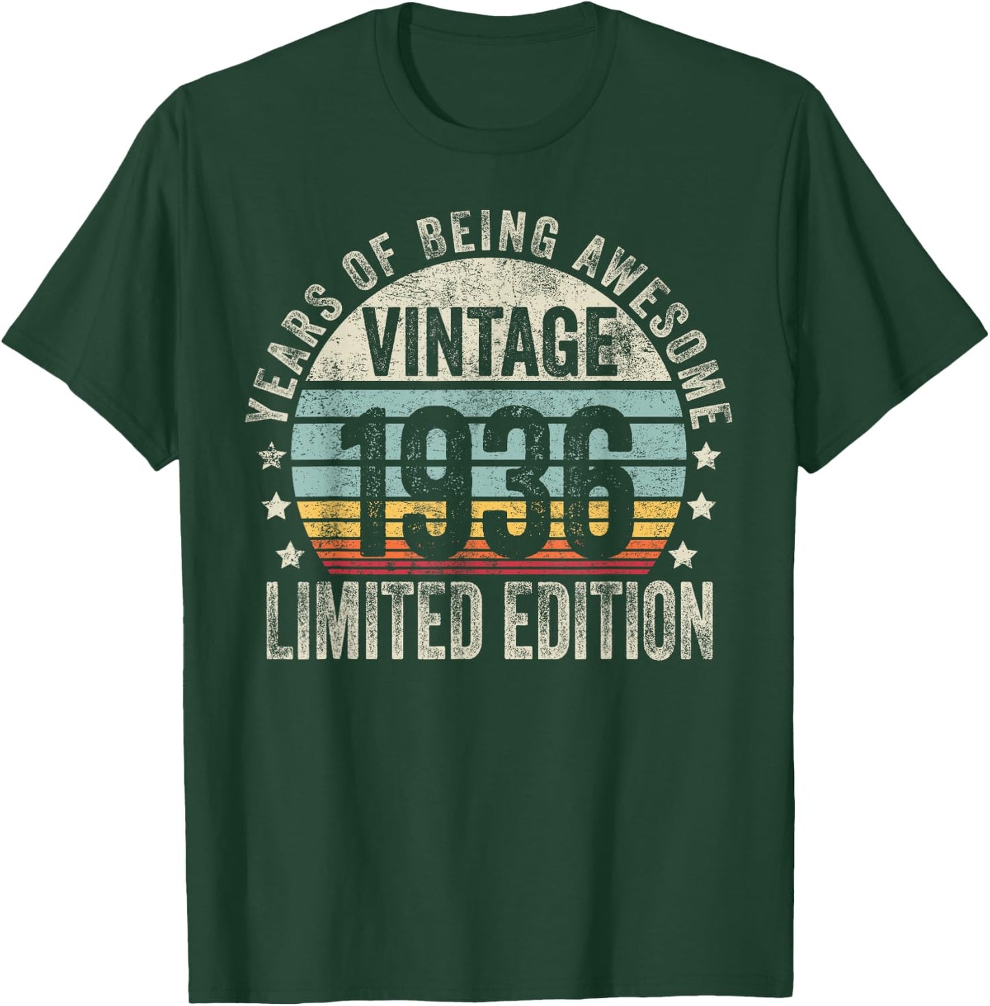 Vintage 1936 T Shirts Retro Funny 1936 Birthday T-Shirt - T-Shirt | Forest