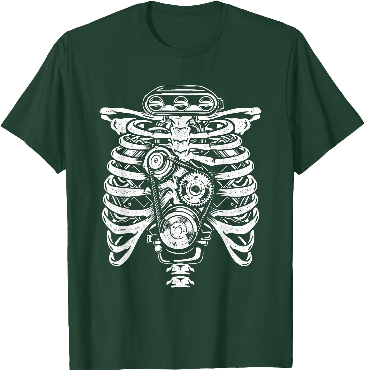 Car Guy Skeleton - Car Collector Auto Mechanic T-Shirt - T-Shirt | Forest