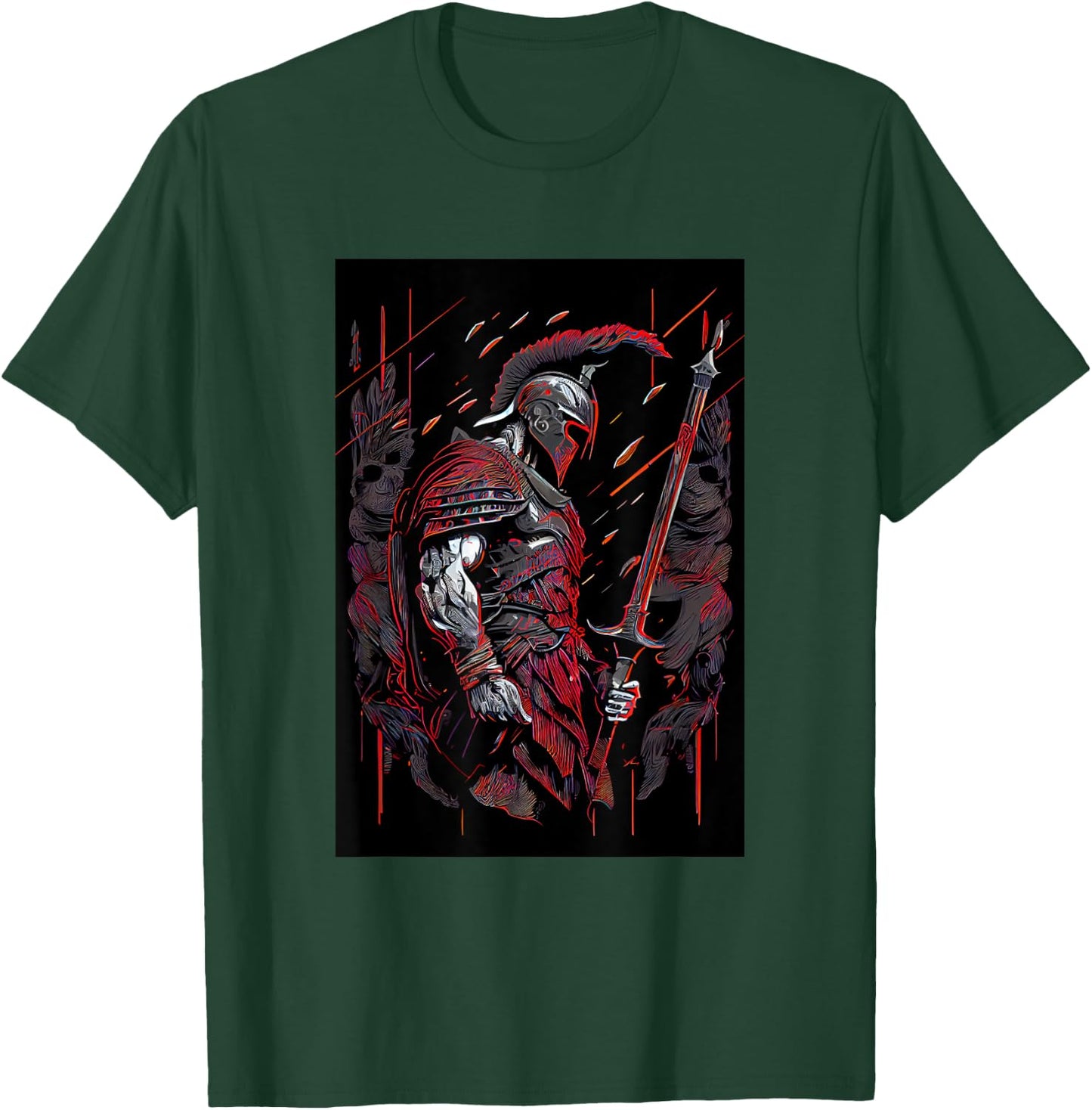 Epic Motivational Spartan Warrior Trojan Warrior Gladiator T-Shirt - T-Shirt | Forest