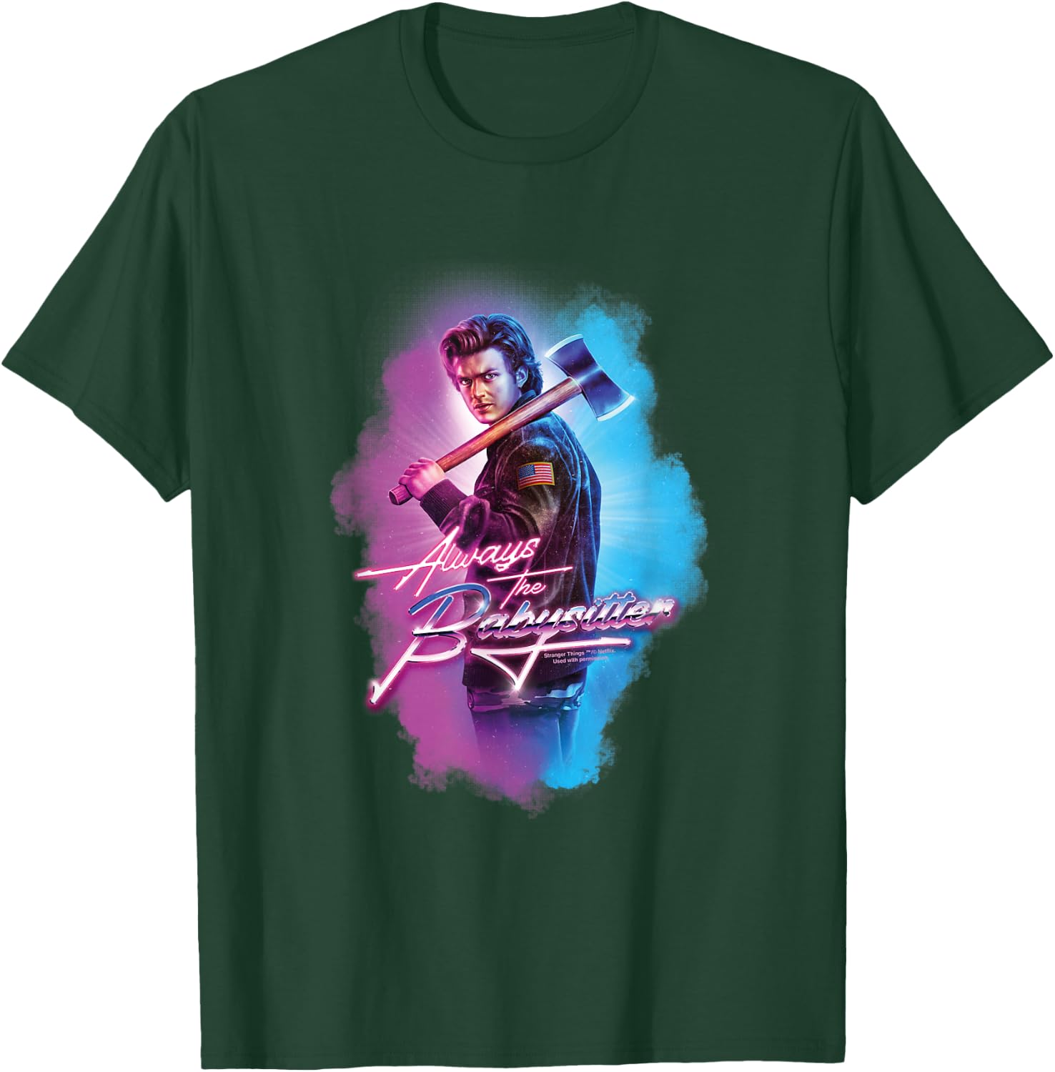 Stranger Things : Steve Harrington Is Still the Babysitter , Black, S T-Shirt - T-Shirt | Forest
