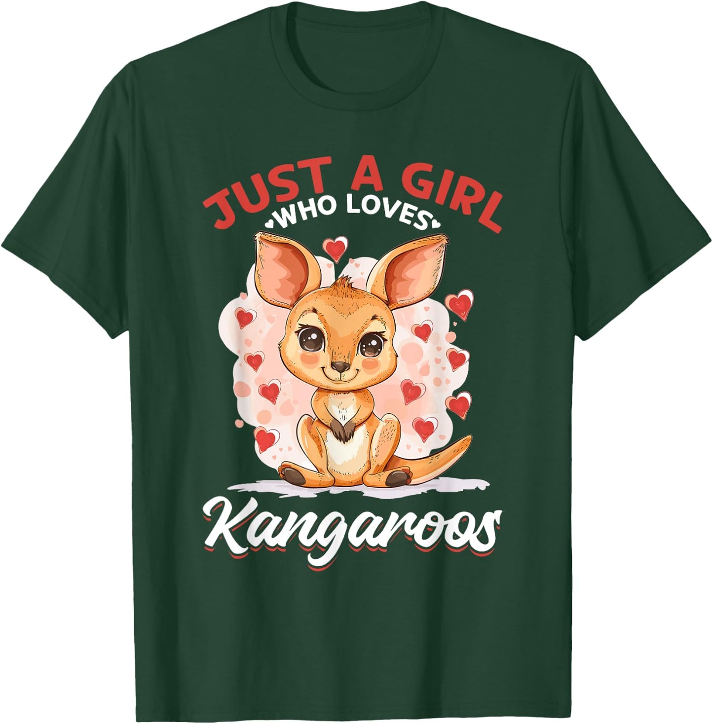 Funny Kangaroo Australia Animal Just A Girl Who Loves T-Shirt - T-Shirt | Forest